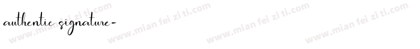 authentic signature字体转换